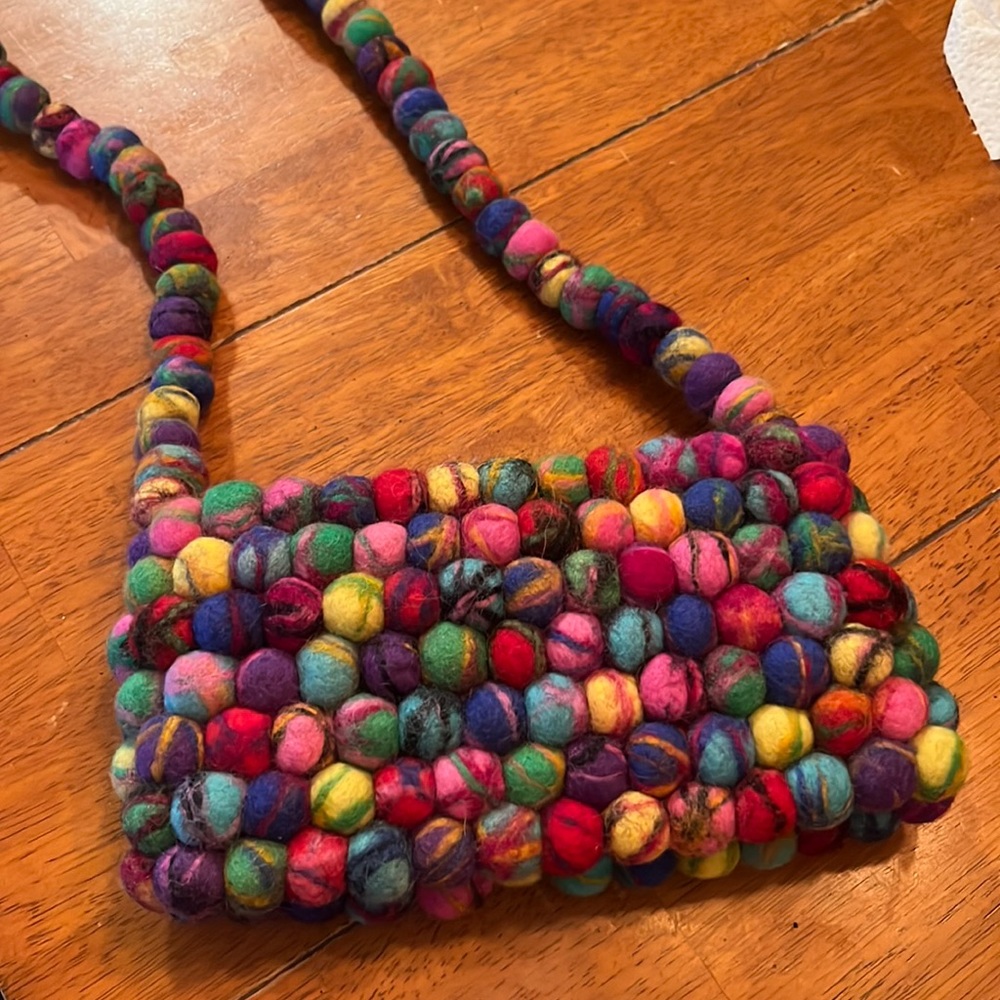 Rising Tide Wool Shoulder Purse